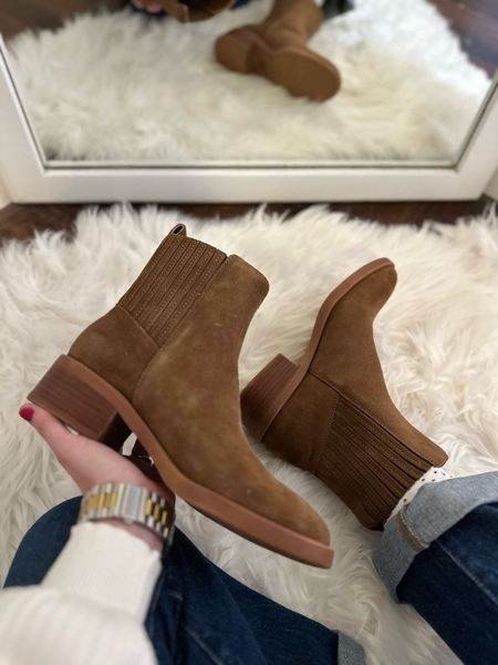 One of my favorite brands of booties! These run TTS and come in a lighter color. 

#dolcevita #boots #booties #bootseason #dsw #shoes 

#LTKstyletip #LTKfindsunder100 #LTKshoecrush