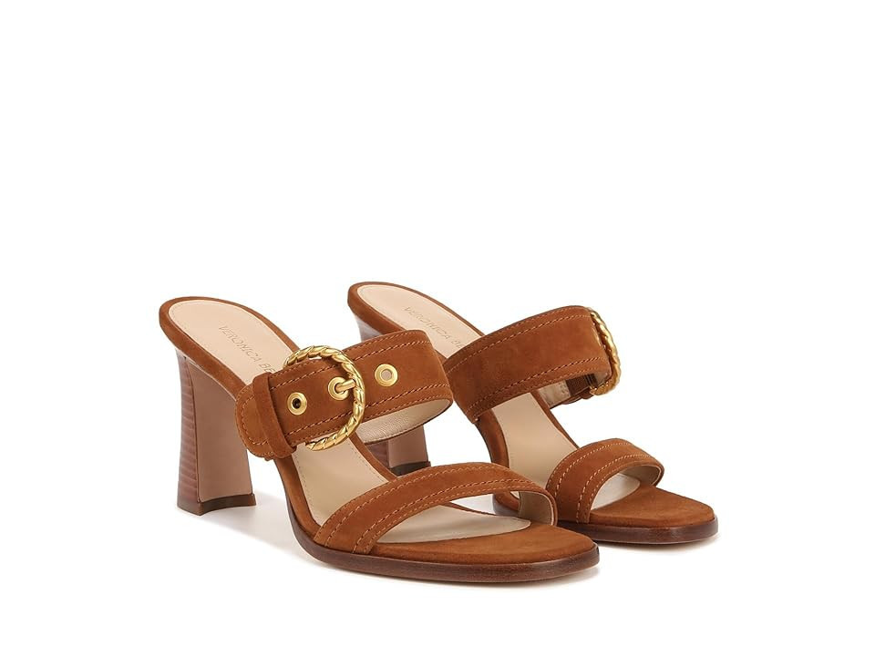 Veronica Beard Margaux Slides Women's Sandals Caramel Brown Suede : 9.5 M | Zappos