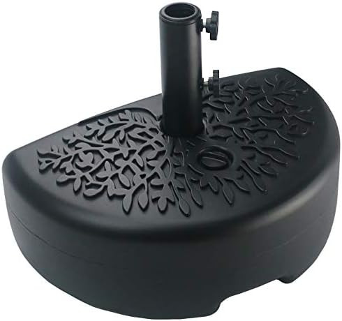 Sunnyglade 40 lb Half Moon Shaped Water Filled Umbrella Base Patio Umbrella Stand (Black) | Amazon (US)