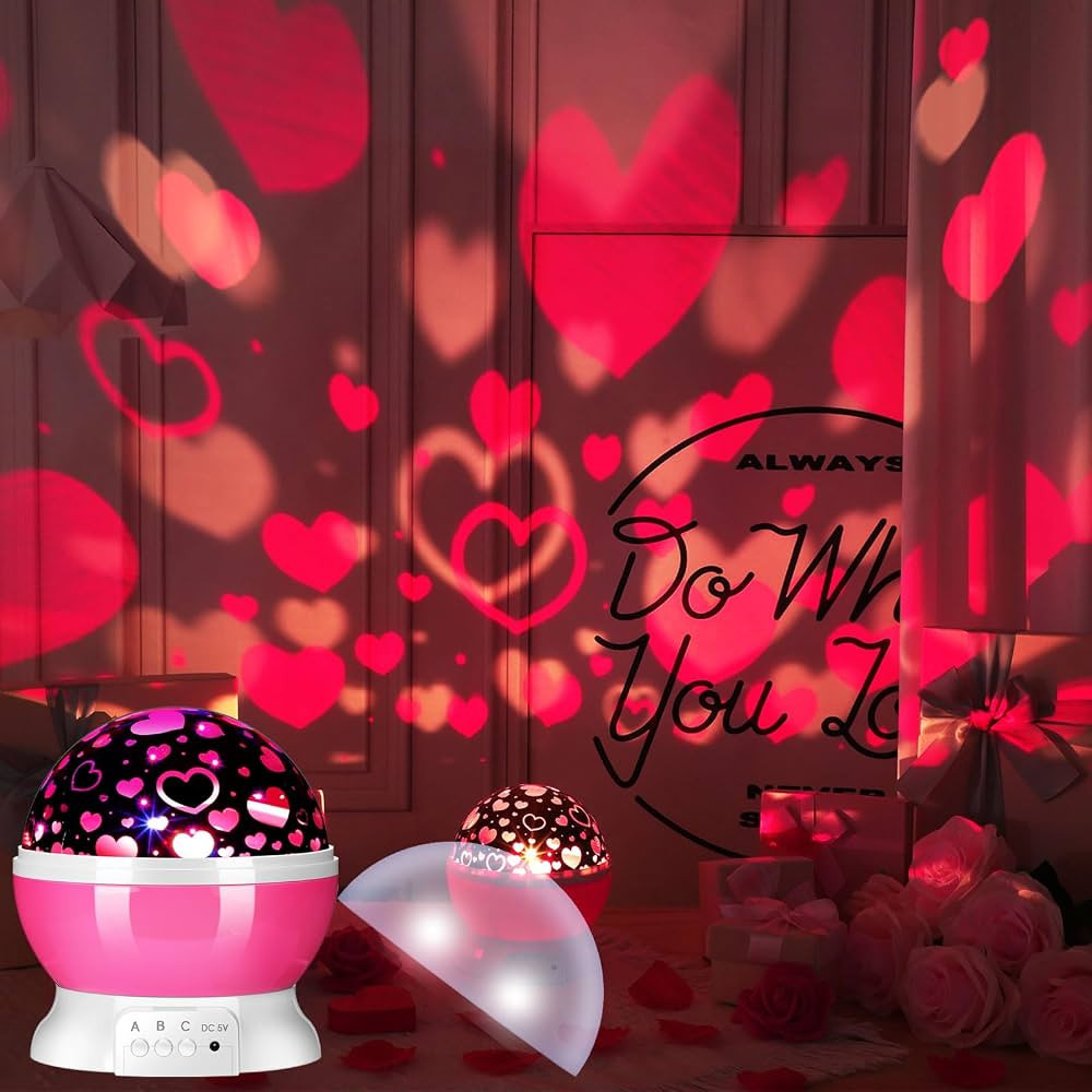 Valentine Days Projector Lights Indoor Heart Shape Projection Light LED Decorative Lighting Proje... | Amazon (US)