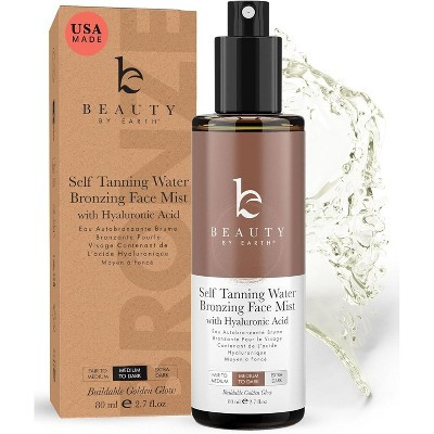 Beauty by Earth Self Tanner Water Bronzing Face Mist - Medium to Dark, 2.7oz | Target