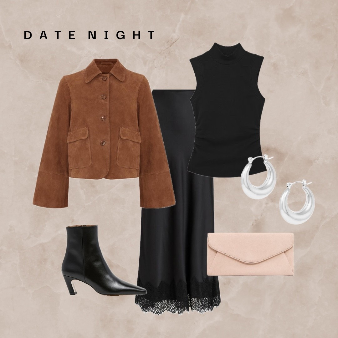 Three ways to style a suede jacket. 

Look two - date night 

#LTKstyletip #LTKuk #LTKspring