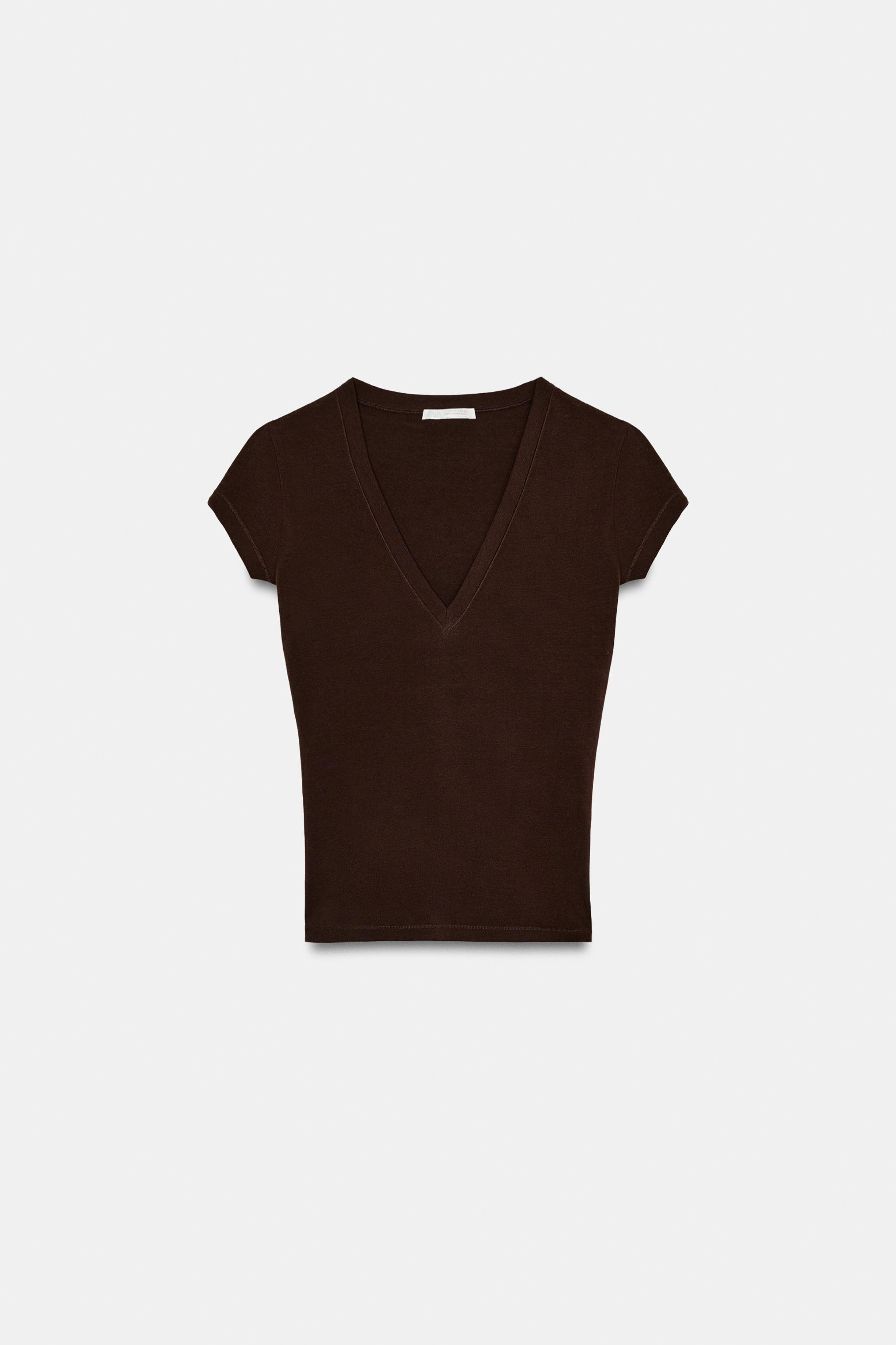 V-NECK T-SHIRT | Zara UK
