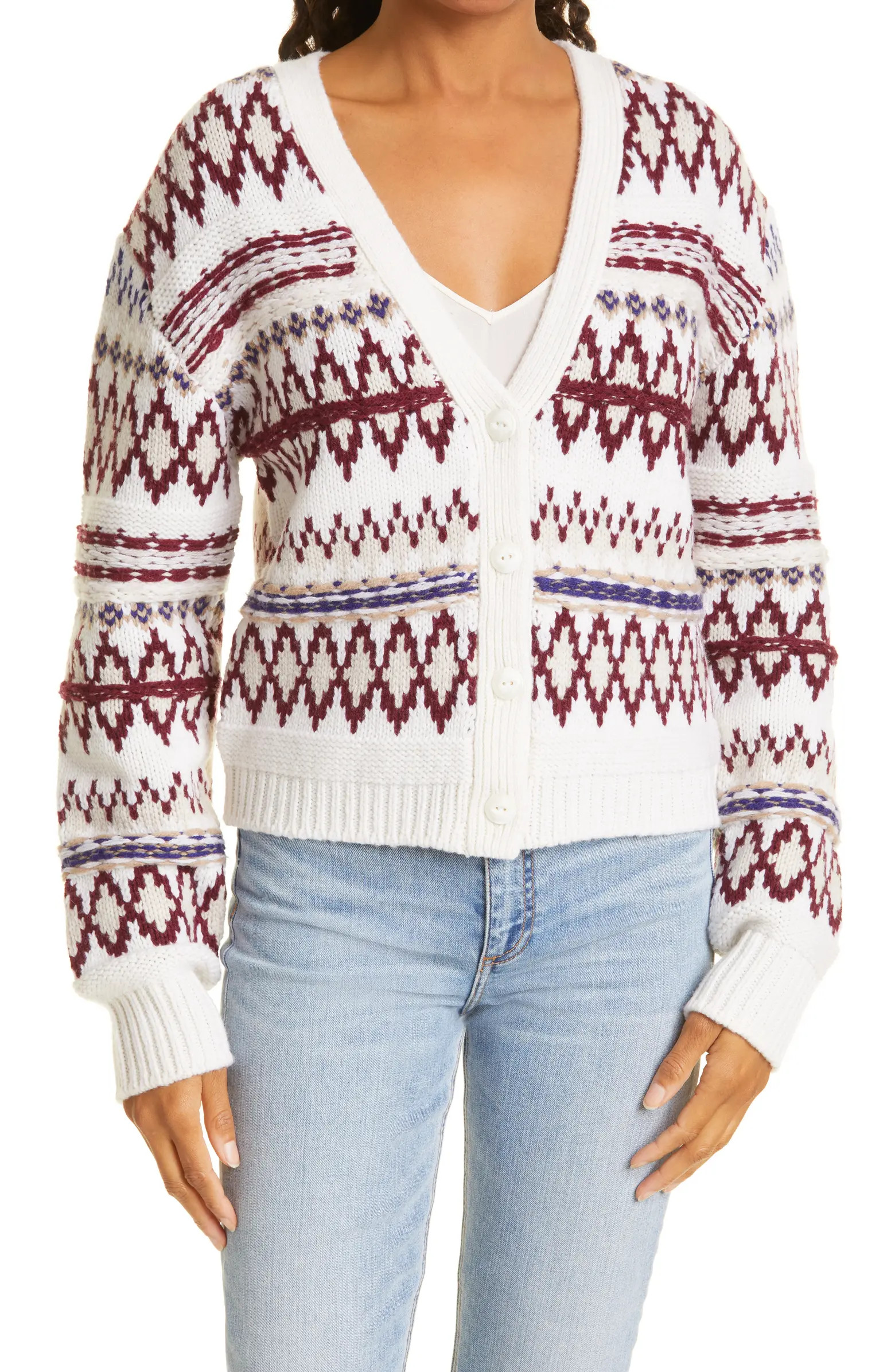 rag & bone Willow Fair Isle Wool Cardigan | Nordstrom | Nordstrom