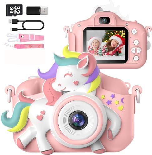Kids Camera for 3-8 Years Old Toddlers Childrens Boys Girls Selfie Camera 20 MP HD 1080P IPS Screen Dual Digital Toy Camera for Kids Christmas Birthday Gifts with 32Gb Card | Amazon (US)