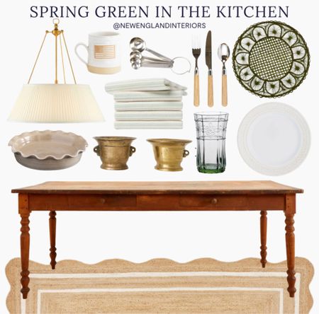New England Interiors • Spring Green In The Kitchen • Rug, Lighting, Table, Dishware, Utensils, Kitchen Decor. 💚🍀

TO SHOP: Click the link in bio or copy and paste the link in web browser 

#newengland #green #kitcheninspo #interiordesign #lucky #vintage #antique #farmhouse

#LTKFind #LTKhome