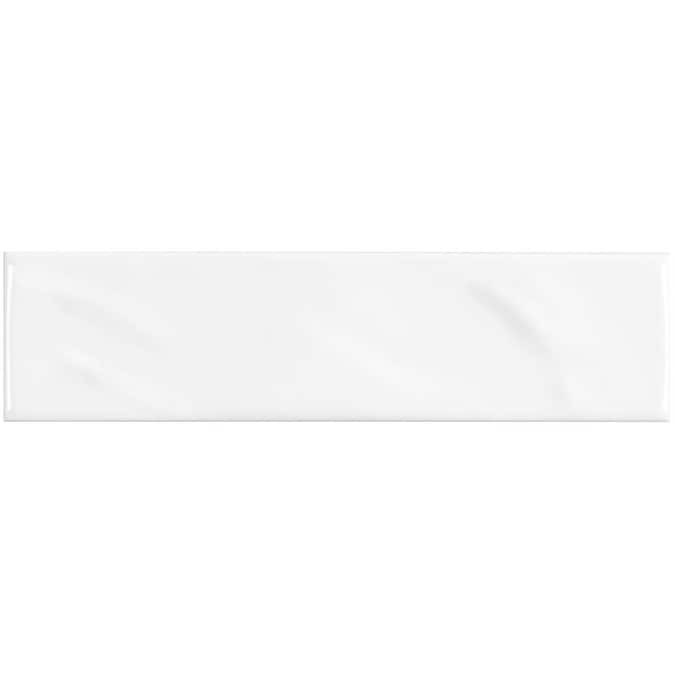 Satori Pearl White Glossy 3-in x 12-in Glossy Ceramic Wall Tile Lowes.com | Lowe's
