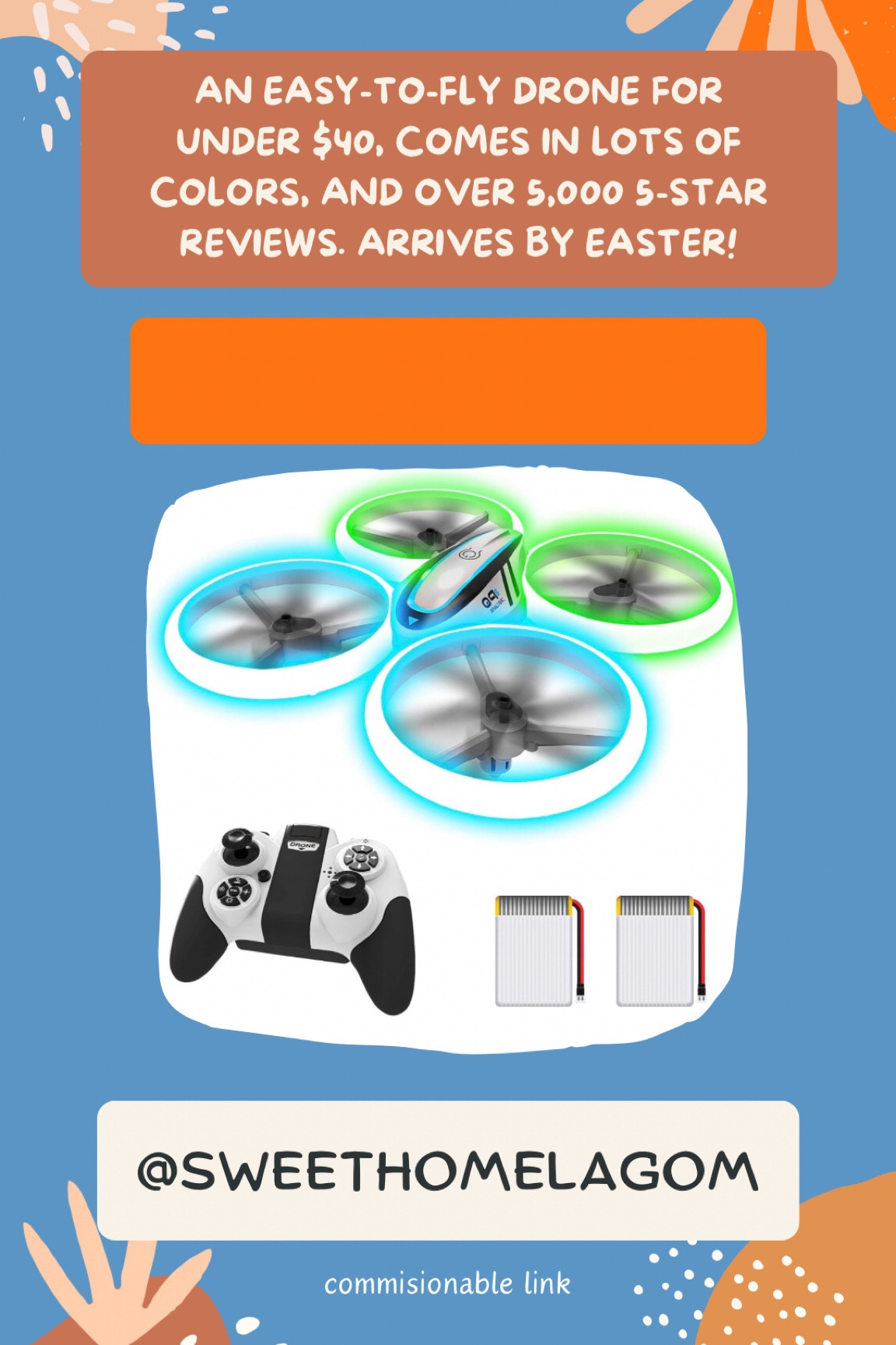 A drone that’s actually easy to fly! This one is under $40 and has tons of great reviews! 

#LTKfamily #LTKkids #LTKfindsunder50
