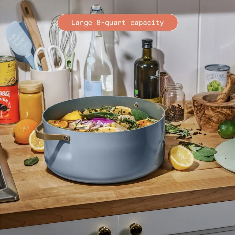 Beautiful 8 Quart Stock Pot, Cornflower Blue by Drew Barrymore | Walmart (US)