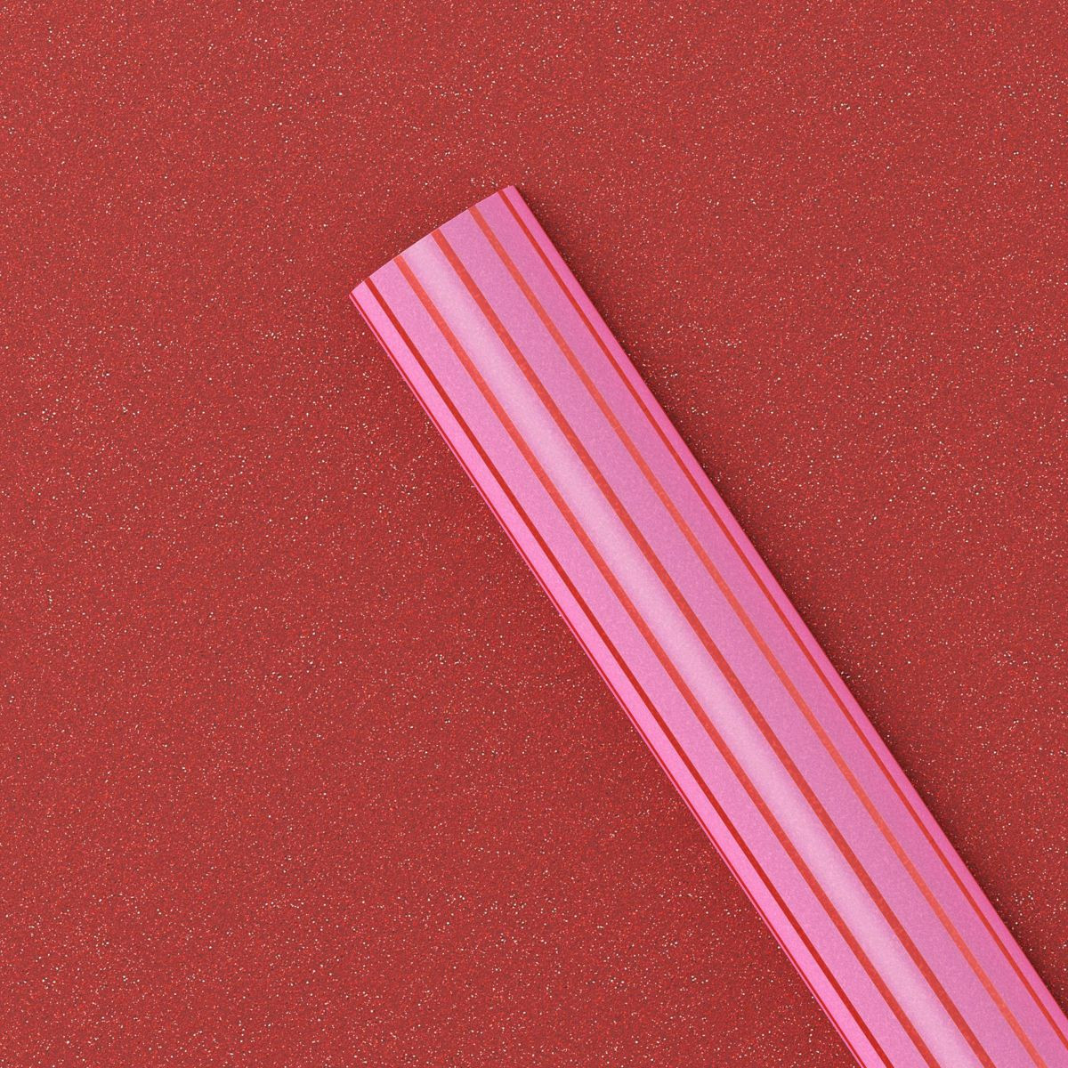 20 sq ft Reversible Glitter/Stripe Christmas Gift Wrap Red/Pink - Wondershop™: FSC Certified, 3... | Target