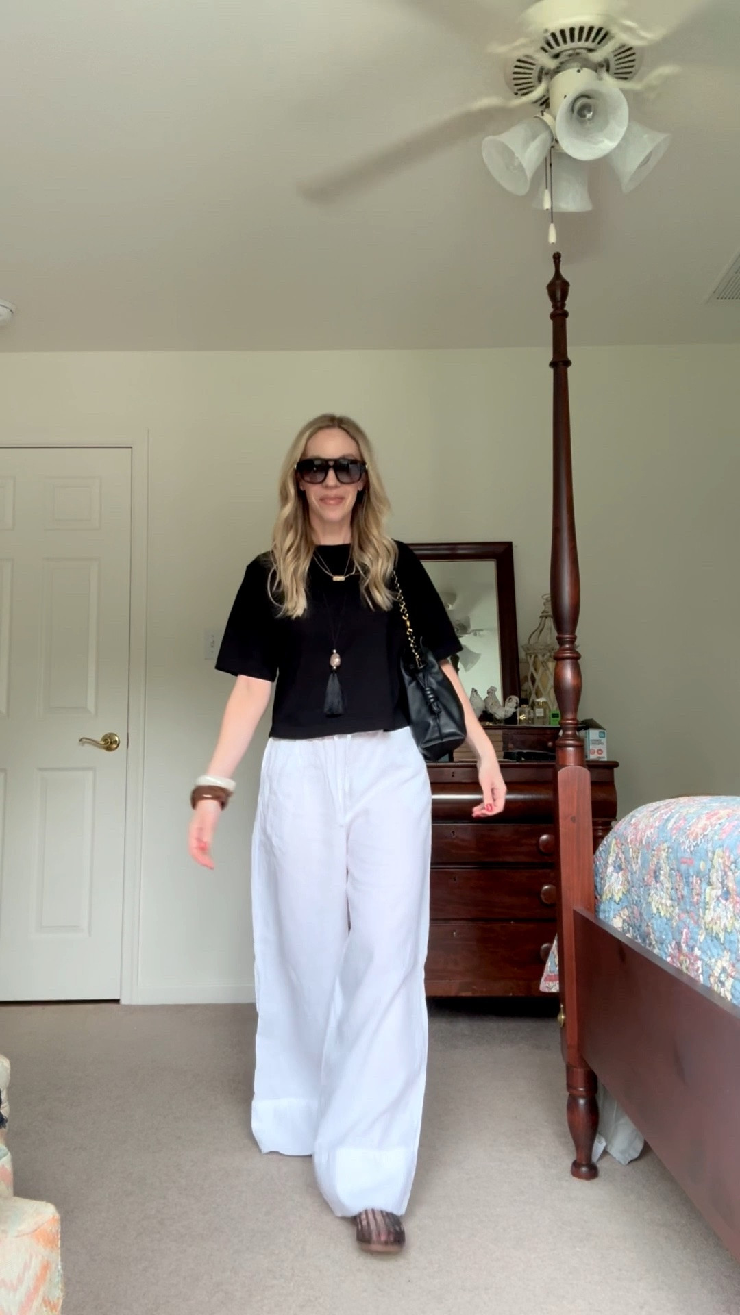 Casual summer outfit, summer vacation outfit, cropped tee, @Zara white linen wide leg pants, Amazon jelly shoes

#LTKdayinmylife #LTKootd #LTKTravel