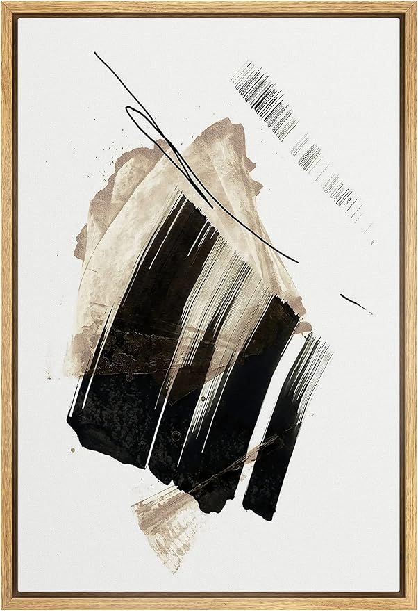 SIGNLEADER Framed Canvas Print Wall Art Grunge Polygonal Shape Collage Abstract Shapes Illustrati... | Amazon (US)