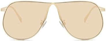Oversized Gold Aviator Sunglasses for Women 70s Metal Frame Large Square Retro Shield Pilot Big F... | Amazon (US)