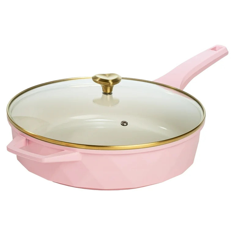 Paris Hilton 4 Quart Cast Aluminum Jumbo Cooker, Pink | Walmart (US)