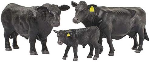 Little Buster Toys Black Angus Family Set - Angus Cow, Bull, and Calf; 1/16th Scale | Amazon (US)