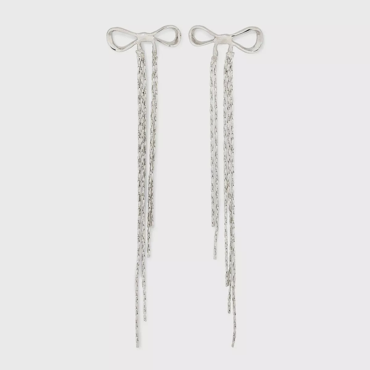 Statement Bow Linear Drop Earrings - Wild Fable™ Silver | Target