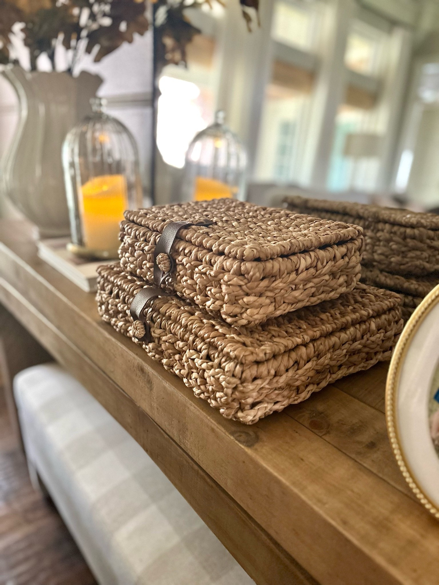 My favorite woven boxes are on sale!  These are so beautiful and amazing quality!  They add the perfect texture and height to any space!  And my favorite @Wayfair console table is also on sale!  I have it in the Sierra rustic natural color. Can’t recommend enough!

#LTKSaleAlert #LTKHome