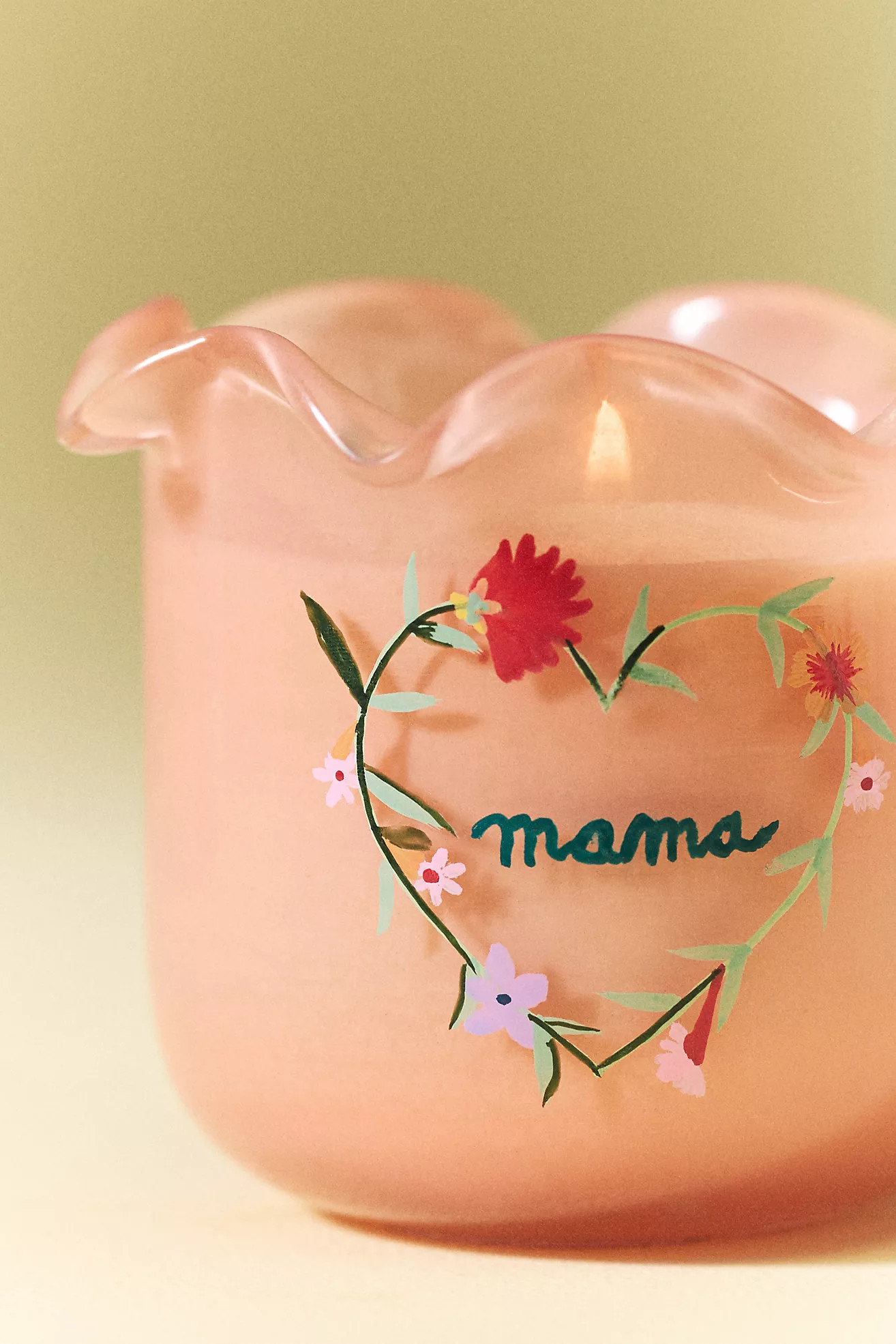 Ruffled Edge Fruity Vanilla & Dark Plum Glass Candle | Anthropologie (US)