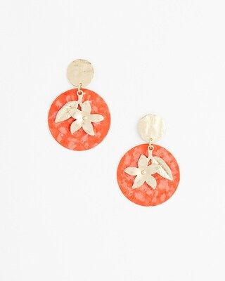 No Droop™ Orange Leaf Drop Earrings | Chico's