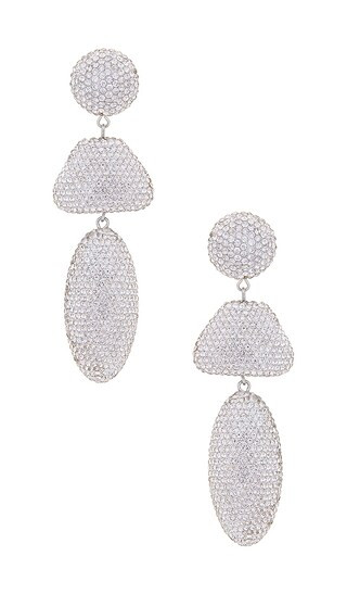 Reagan Earrings in Silver | Revolve Clothing (Global)