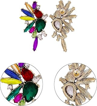 Fahion Statement Vintage Drop Dangle Earrings for Women Girls Green Crystal Earrings | Amazon (US)