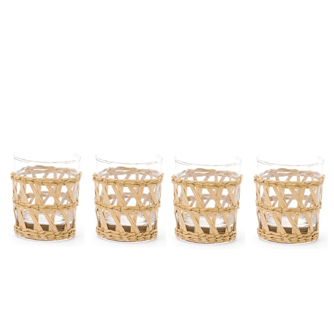 Island Wrapped Tumbler Natural, Set of 4 | Amanda Lindroth