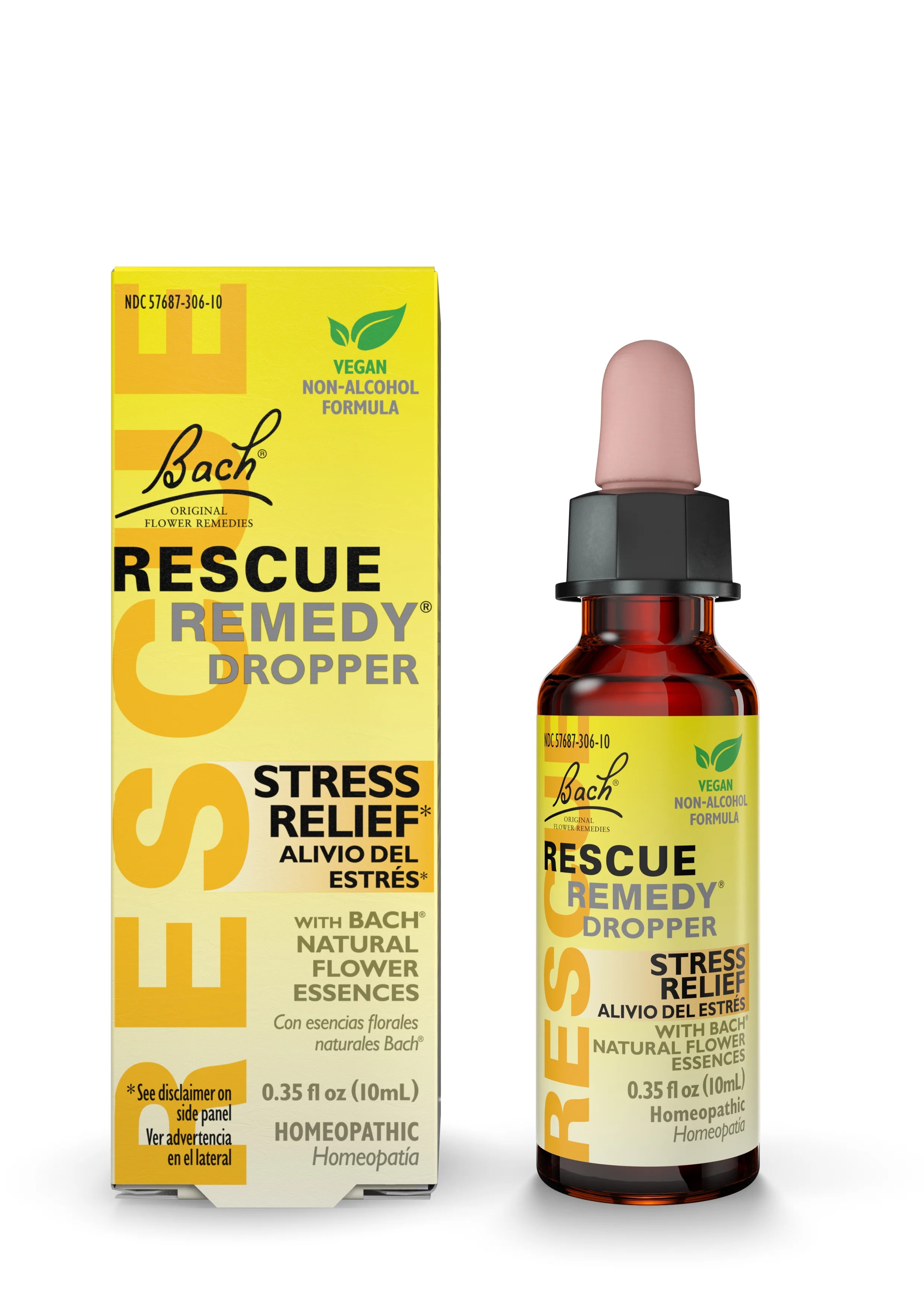 Bach RESCUE REMEDY Dropper 10mL, Natural Stress Relief, Non-Alcohol | Walmart (US)