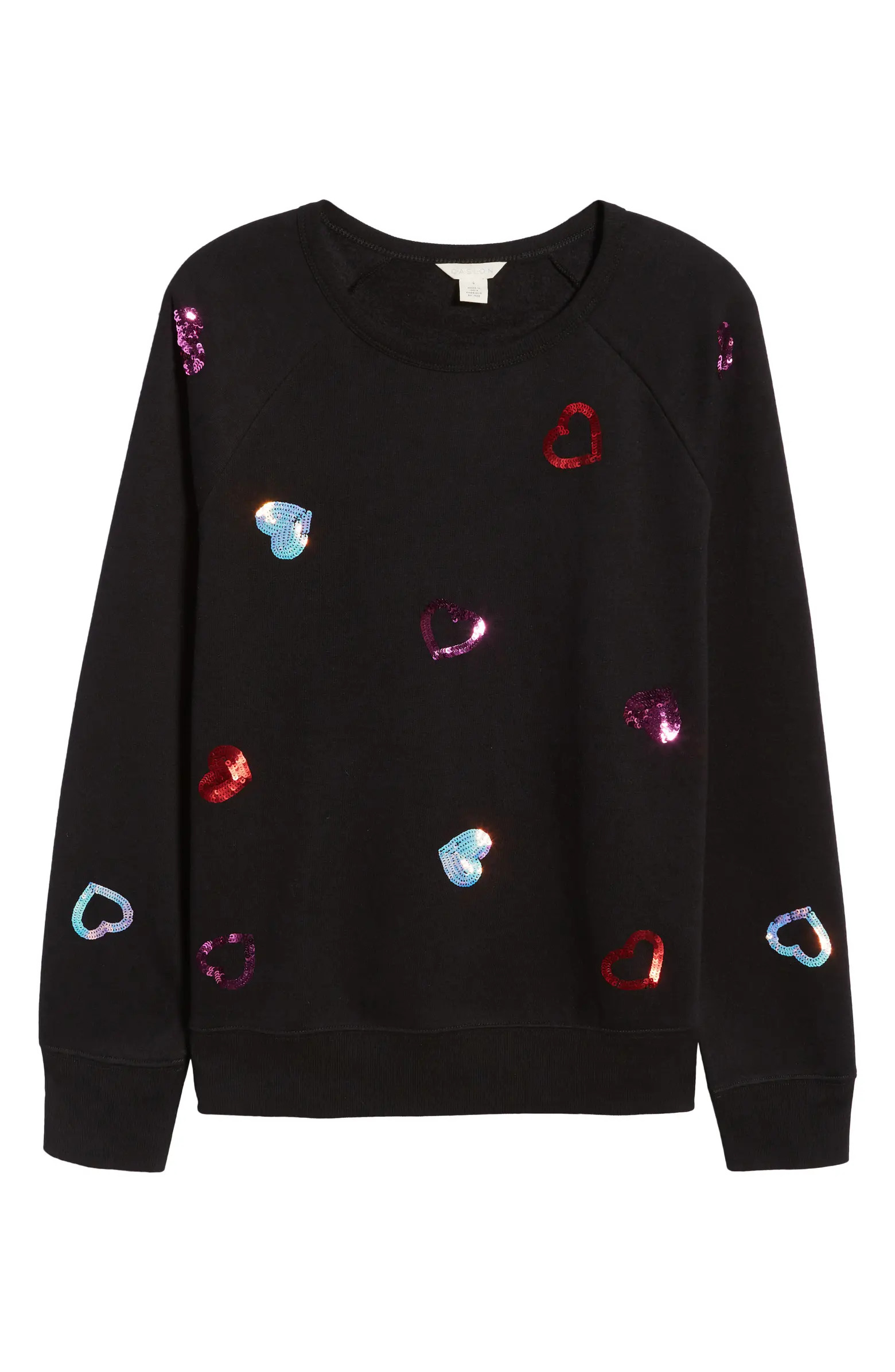 Hearts Embellished Sweatshirt | Nordstrom
