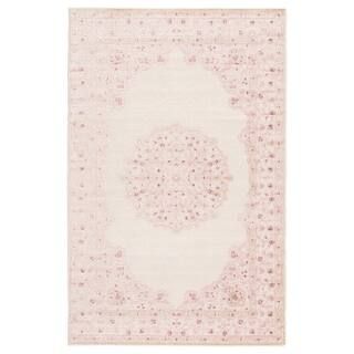 Jaipur Living Machine Made Bright White 5 ft. x 8 ft. Medallion Area Rug-RUG128337 - The Home Dep... | The Home Depot