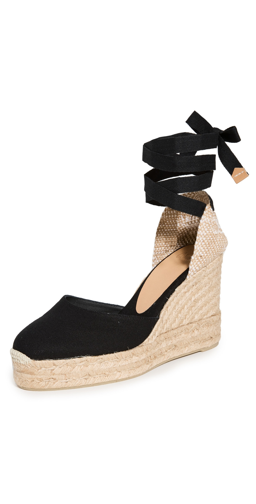 Castañer Carina Tall Canvas Espadrilles Black 38 | Shopbop