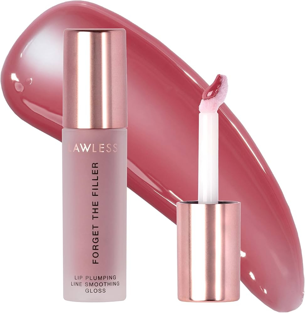 Lawless Women's Forget The Filler Lip Plumper Line Gloss, Velvet, Pink, 0.11 Fl Oz (Pack of 1) | Amazon (US)