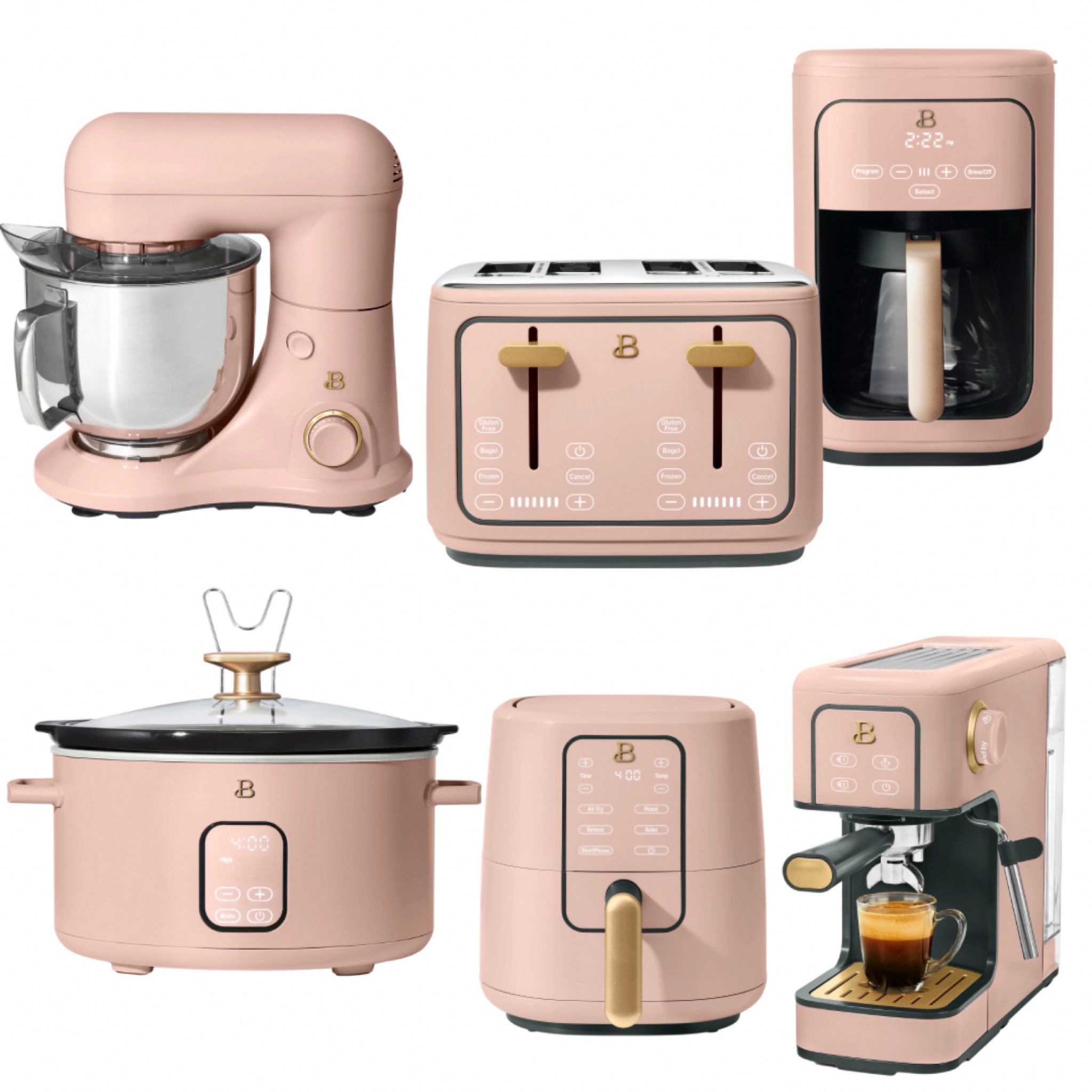 Pink Small Appliances, Beautiful. Standing Mixer, Air fryer, crockpot, espresso maker, coffee pot, toaster
#pinkappliances #pinkkitchen #kitchen #smallappliances #beautiful 

#LTKGiftGuide #LTKFindsUnder100 #LTKHome