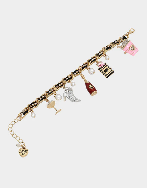GOING ALL OUT CHARM CHAIN BRACELET MULTI | Betsey Johnson