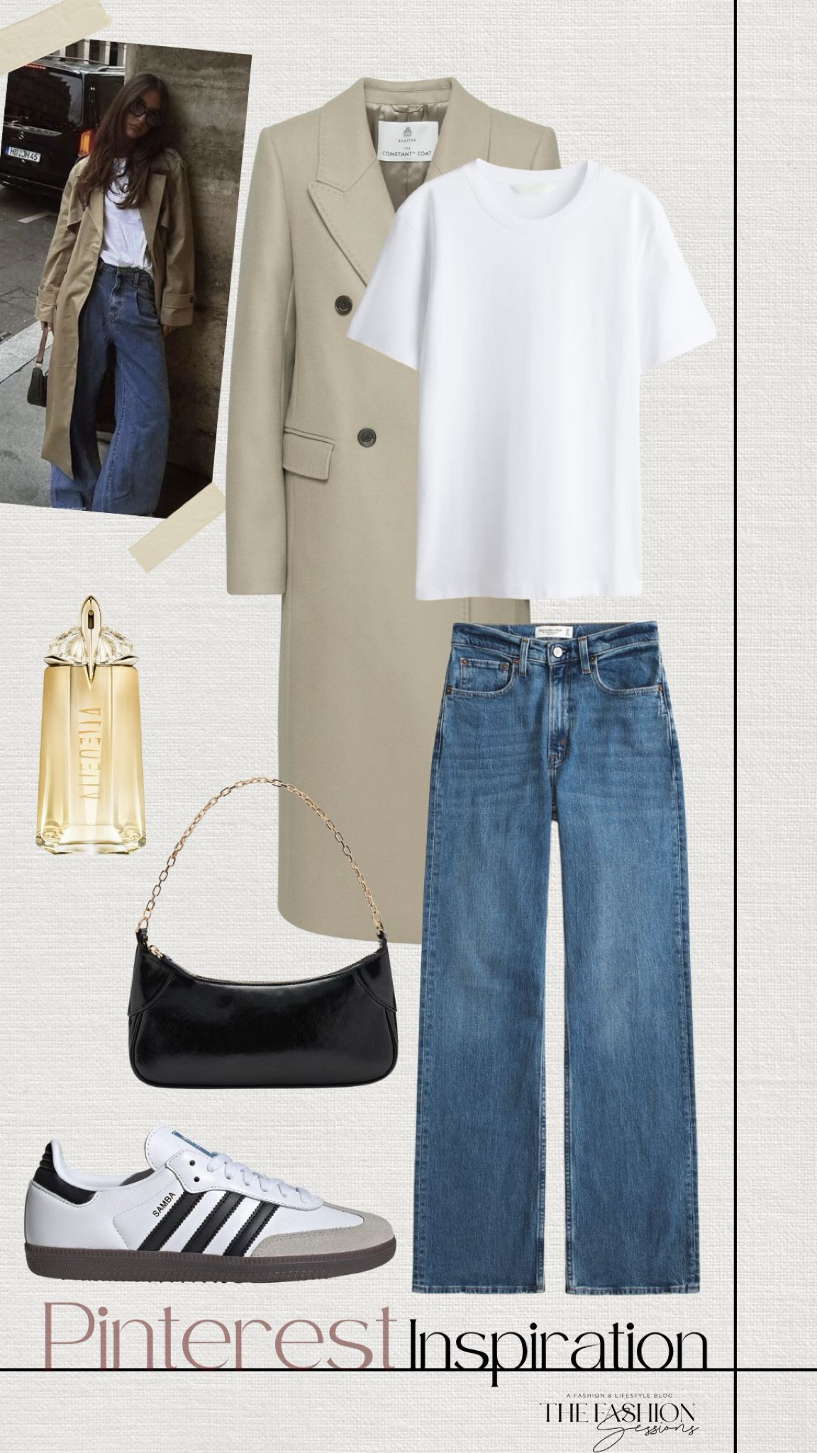 Pinterest Inspiration | Trench Coat | White T Shirt | Denim Jeans | Adidas Samba | Shoulder Bag | Mugler Perfume | 

#LTKShoeCrush #LTKStyleTip #LTKSeasonal