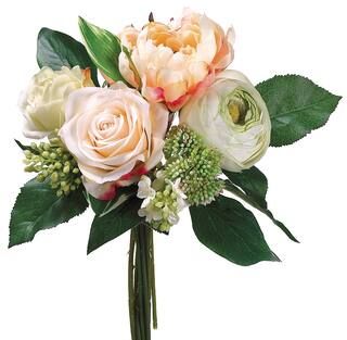 Peach & Green Peony, Rose & Lilac Bouquet | Michaels Stores