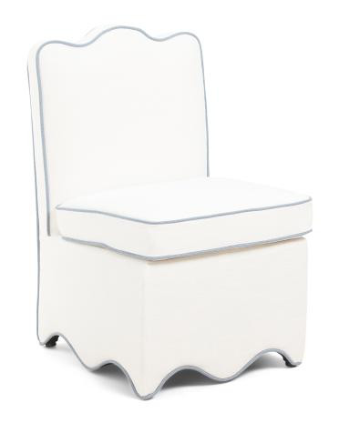 21x32 Scalloped Skirted Bottom Dining Chair | TJ Maxx