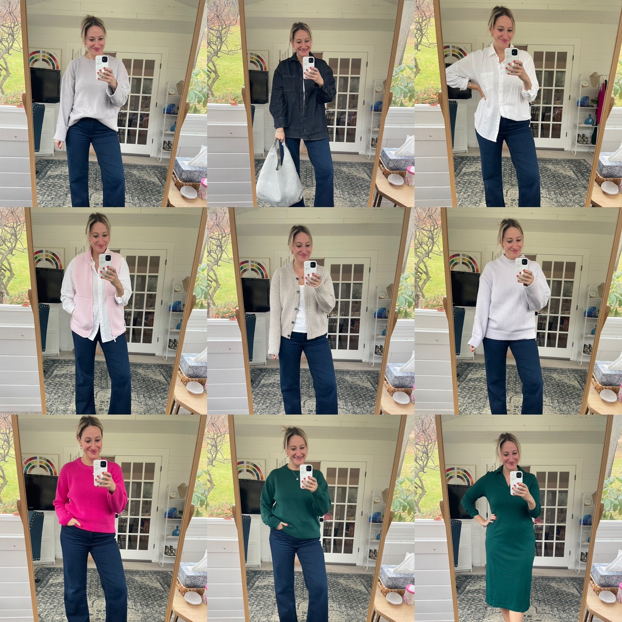 This week’s try-on
Top row:
Left- ❄️/ 🌷 size down 2
Middle top- ❄️ size down 1-2
Middle bag- ❄️/ 🌷 
Right- ❄️ TTS or size down
Middle row:
Left vest- ❄️ size down 1
Middle- ☀️ TTS
Right- ☀️ size down 1
Left row:
Left- ❄️ TTS
Middle- ❄️ TTS
Right- ❄️ TTS