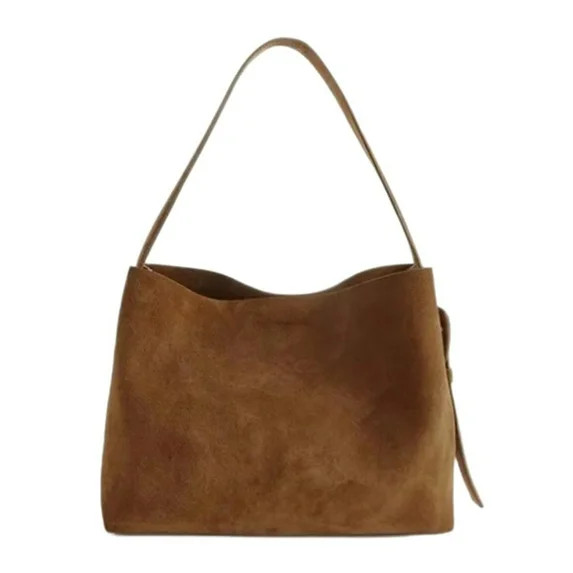 Large Capacity Bucket Shoulder Bag for Commuting and Travel Corduroy Handbag Underarm Bags with A... | Walmart (US)