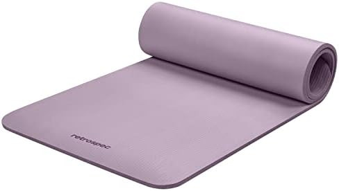 Retrospec Solana Yoga Mat Thick 1/2in Non-Slip Workout Mat with Nylon Strap - 72x24in Exercise Ma... | Amazon (US)