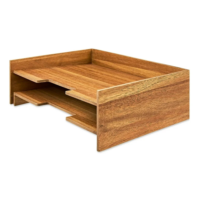Pen+Gear Wooden Paper Tray, 12.6 in x 9.5 in x 4.1 in - Walmart.com | Walmart (US)