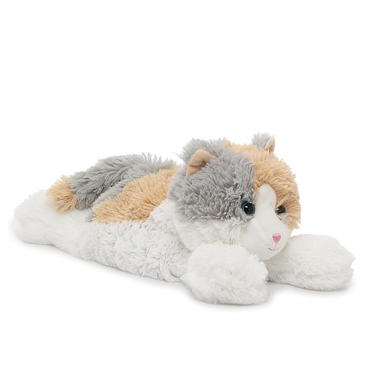 Warmies Cat Warming Stuffed Animal | Girl's | White/Grey/Beige | Size One Size | Small Accessories | DSW