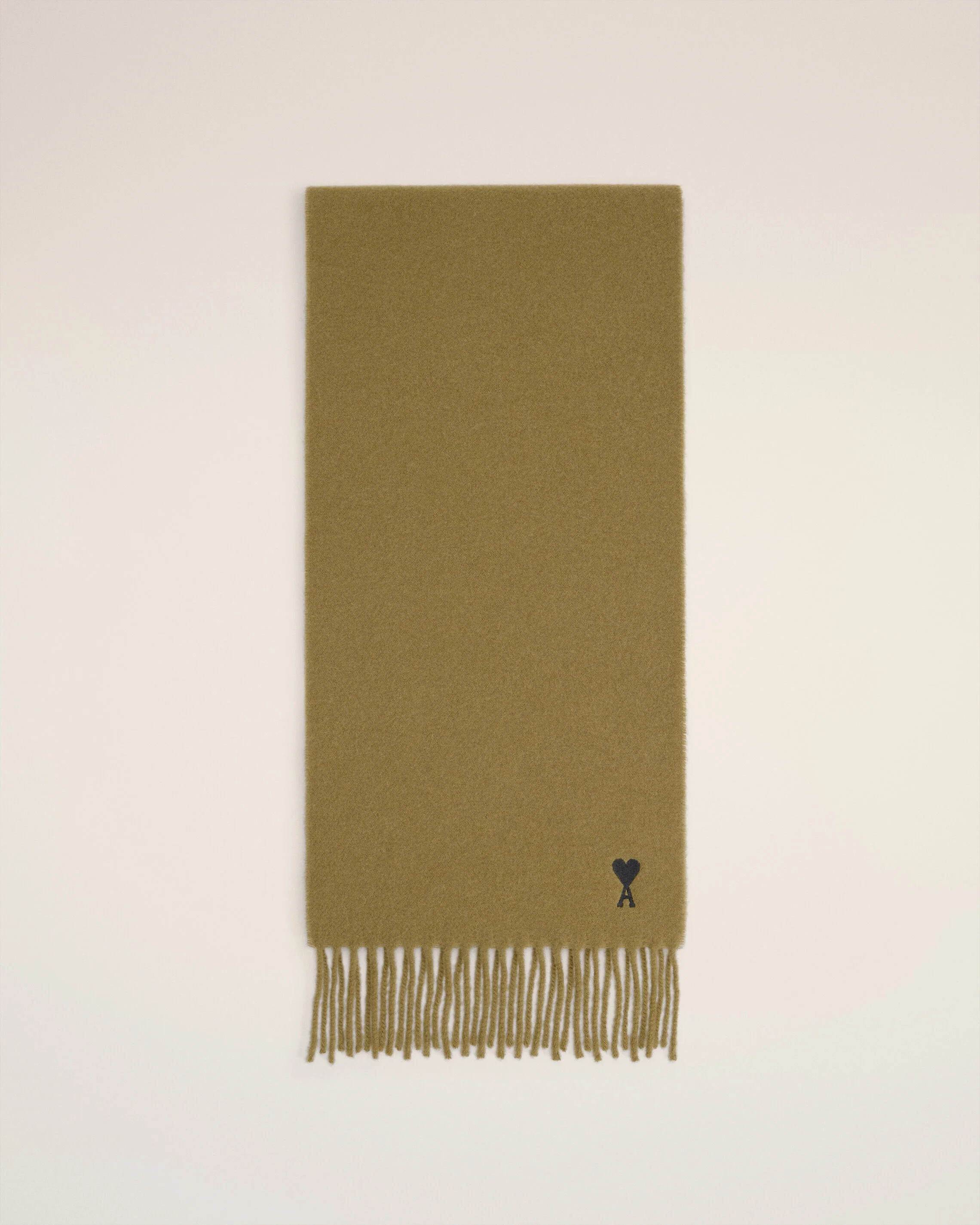 BRONZE Green Wool Ami De Coeur Scarf | AMI PARIS | AMI Paris FR