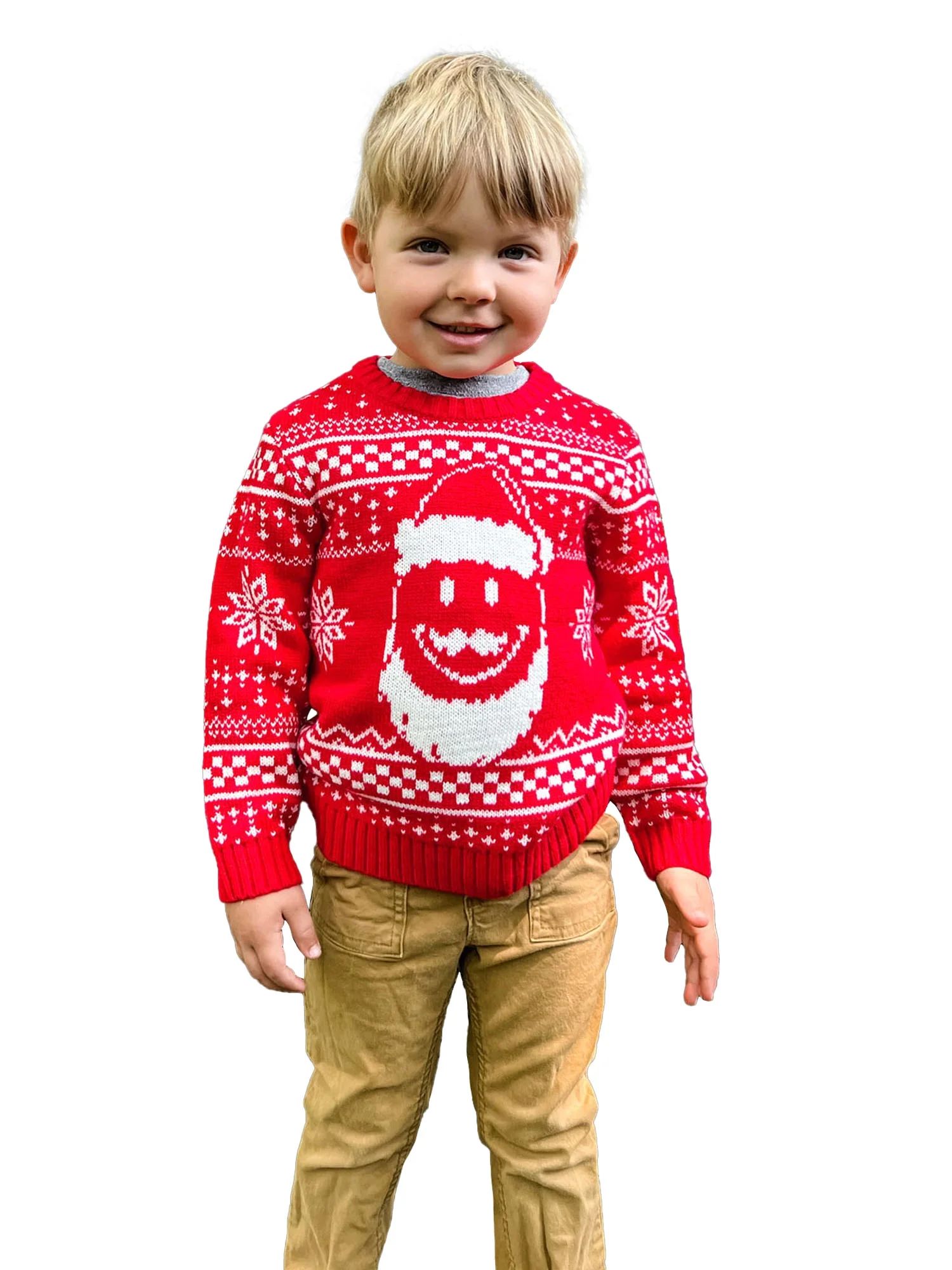 Holiday Time Toddler Boys Christmas Sweater, Sizes 2T-5T - Walmart.com | Walmart (US)