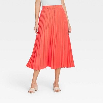 Women's Midi Pleated A-Line Skirt - A New Day™ | Target