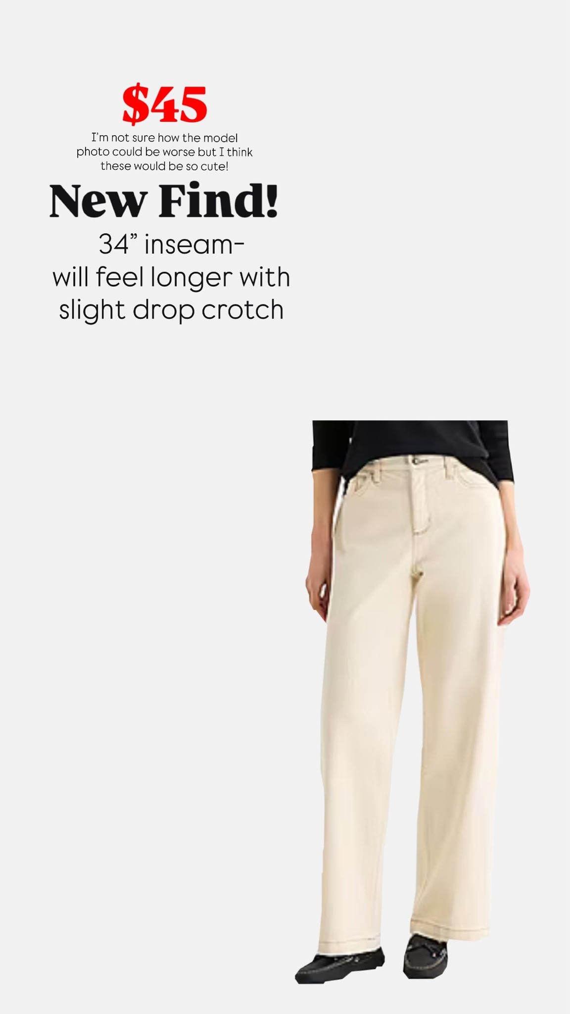 New arrival- 34” inseam and natural color denim that’s cotton

#LTKSeasonal #LTKTall #LTKSaleAlert
