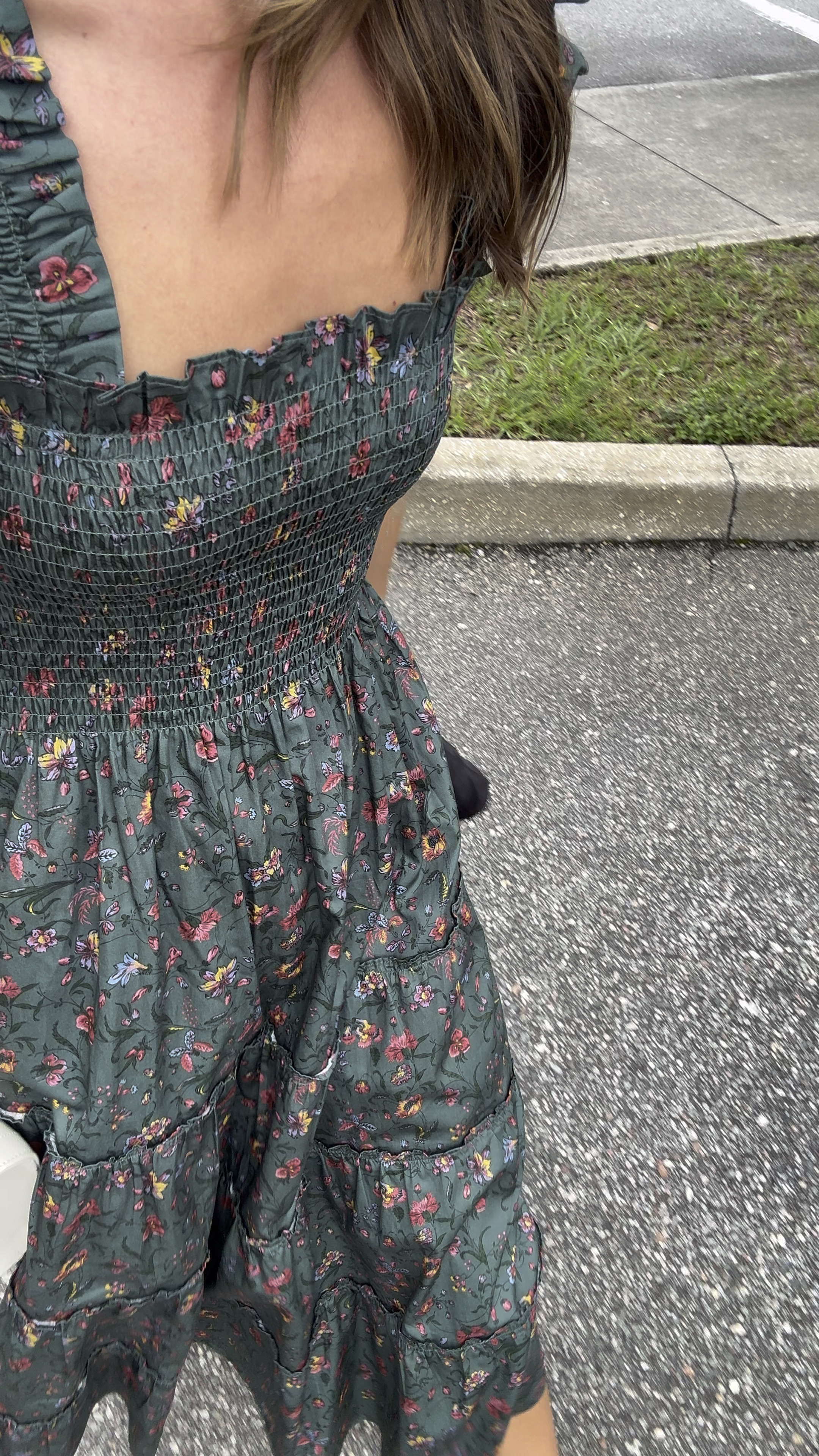 Hillhouse nap dress in XXS. Fall dress. Fall style. Church outfit. Floral midi dress. Baby shower dress. Wedding shower dress. YSL quilted purse. 

#LTKItBag #LTKSeasonal #LTKWedding