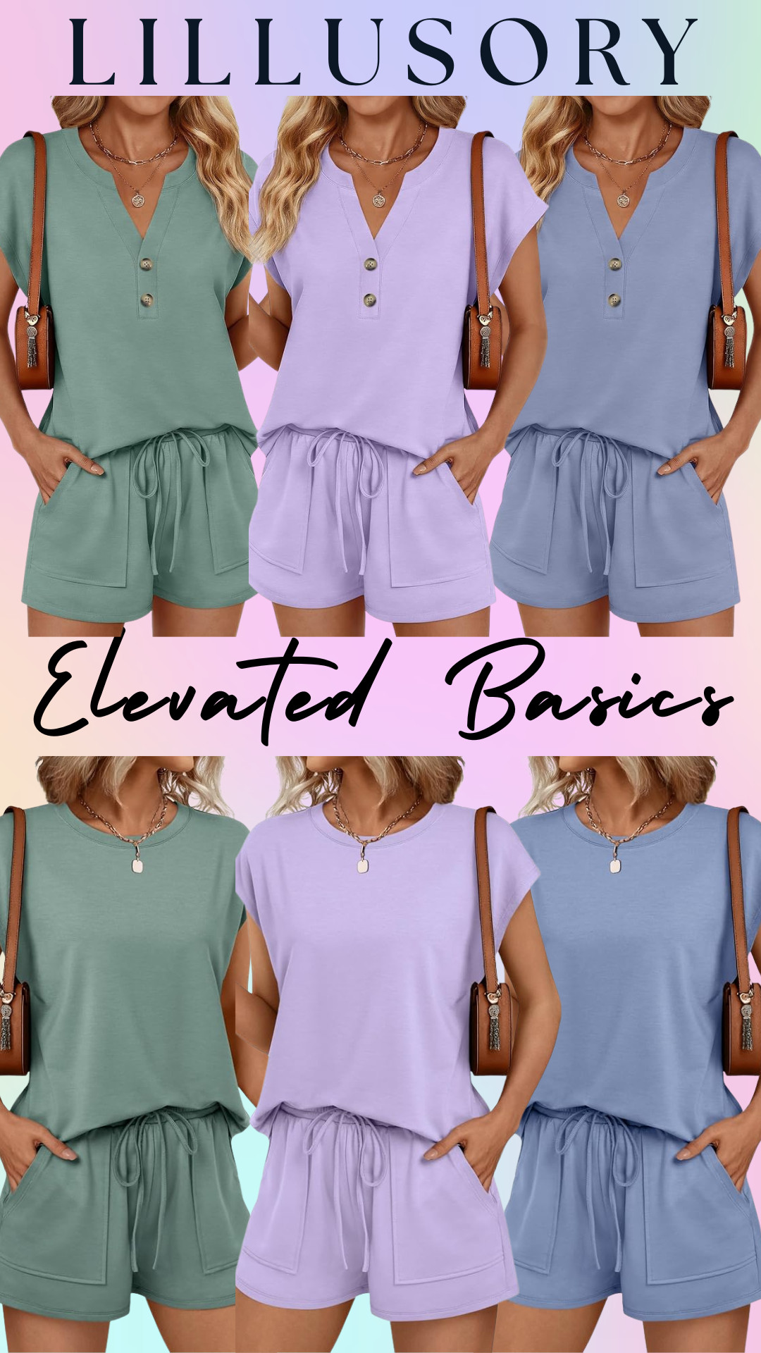 LILLUSORY Elevated Pastel Basics - 2 Piece Sets

These LILLUSORY Elevated Basics lounge sets from Amazon are one of the Most Clicked Styles on my LTK right now. They’re the perfect mix of comfortable lounge sets and polished everyday outfits.

Both sets are lightweight, soft, and easy to wear for spring and summer outfits, travel days, airport outfits, beach vacations, and casual everyday style.

Styles featured:
• LILLUSORY Womens Henley 2 Piece Short Set
(colors: blue, purple, sage, green)

• LILLUSORY Womens Crew Neck Cap Sleeve Drawstring Two Piece Short Set with Pockets
(colors: purple, blue, green)

I love these sets because they feel like elevated basics — simple, comfortable pieces that still look put together.

Perfect for:
• travel outfits
• airport outfits
• beach vacation outfits
• summer lounge sets
• casual everyday outfits
• spring and summer matching sets
• comfortable vacation outfits

These are great to pair with sneakers, sandals, a crossbody bag, or a lightweight jacket for an effortless everyday look.

↓ Everything is linked! 

 

#LTKTravel #LTKootd #LTKActive