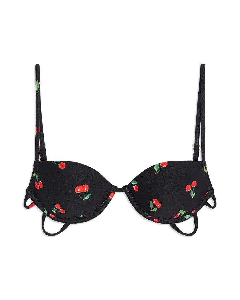 Ruched Underwire Cherries Bikini Top | We Wore What