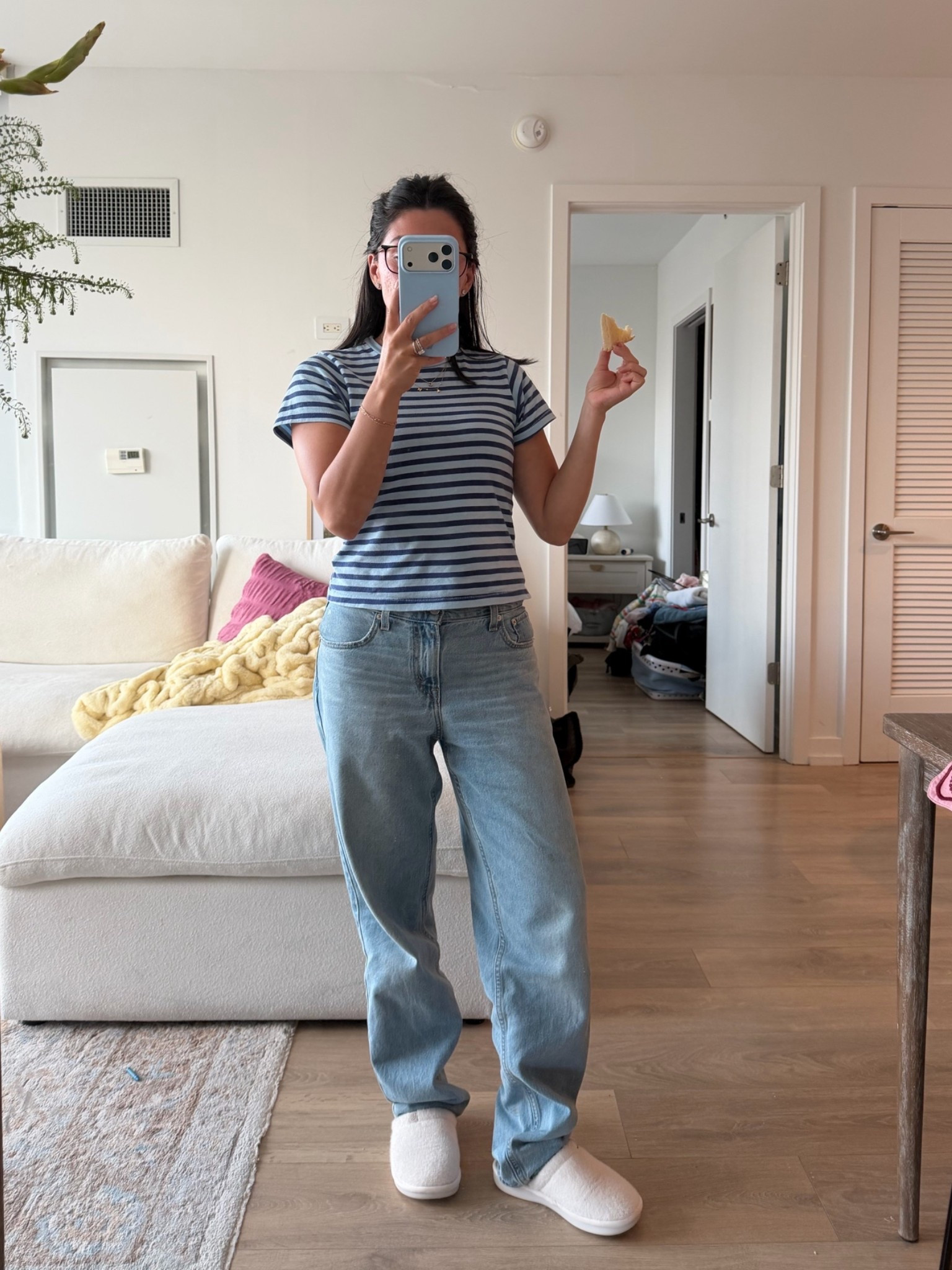 Denim true to size S in top

#LTKgrwm