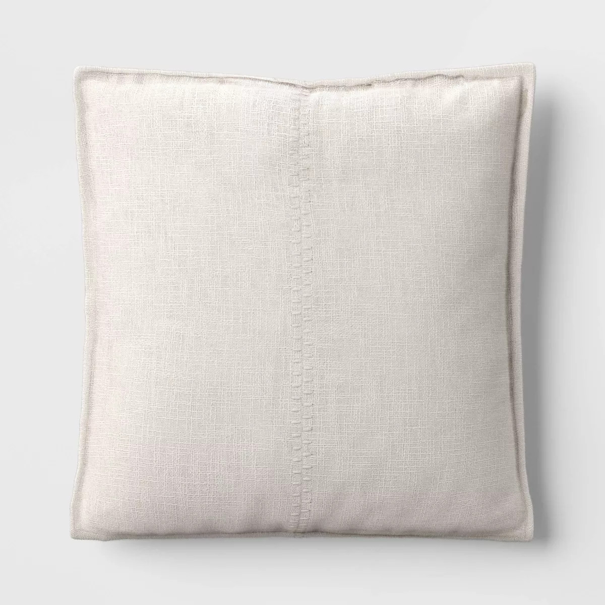 20"x20" Center Seam Slubbed Square Outdoor Throw Pillow Cream - Threshold™ | Target